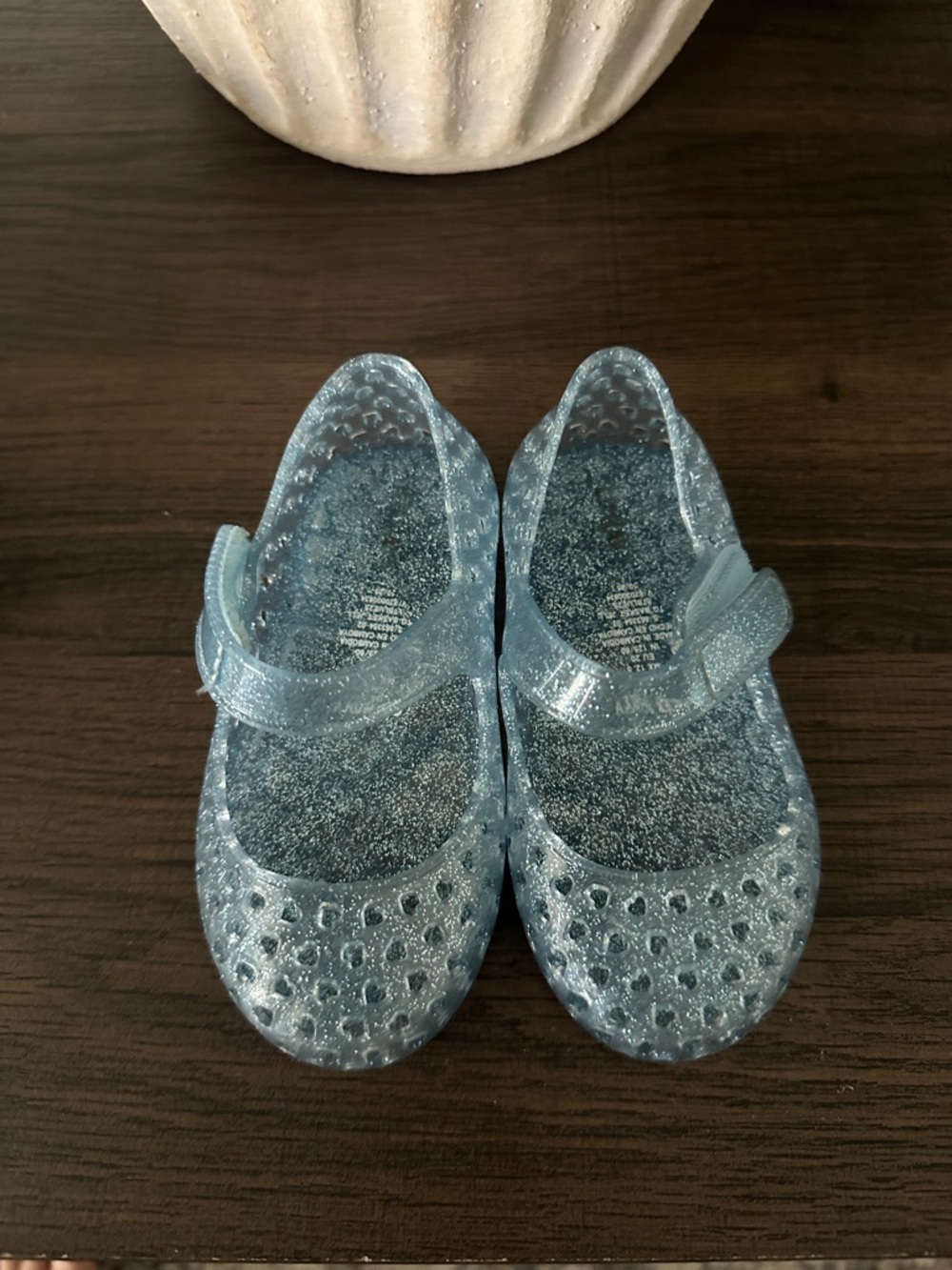 Sparkle Jelly Mary Jane Kids Shoes - Light Blue